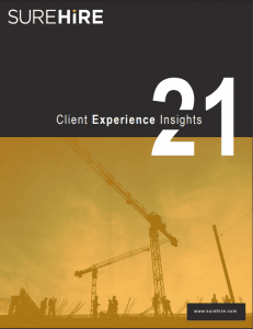 SureHire Client Experience Insights Report Cover
